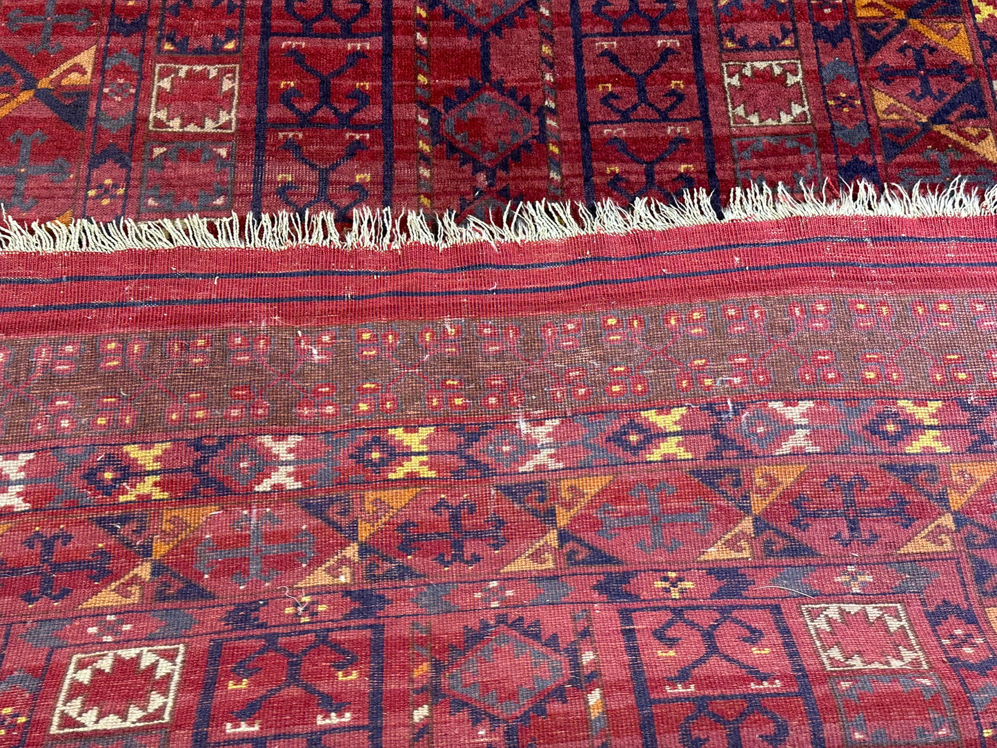 Antik Orientteppich handgeknüpft Afghan Hadjlu  200x125 cm