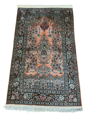 Orientteppich handgeknüpft Seide Lebensbaum 157x93 cm