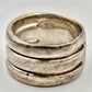 Vintage Breiter 925 Silber Ring