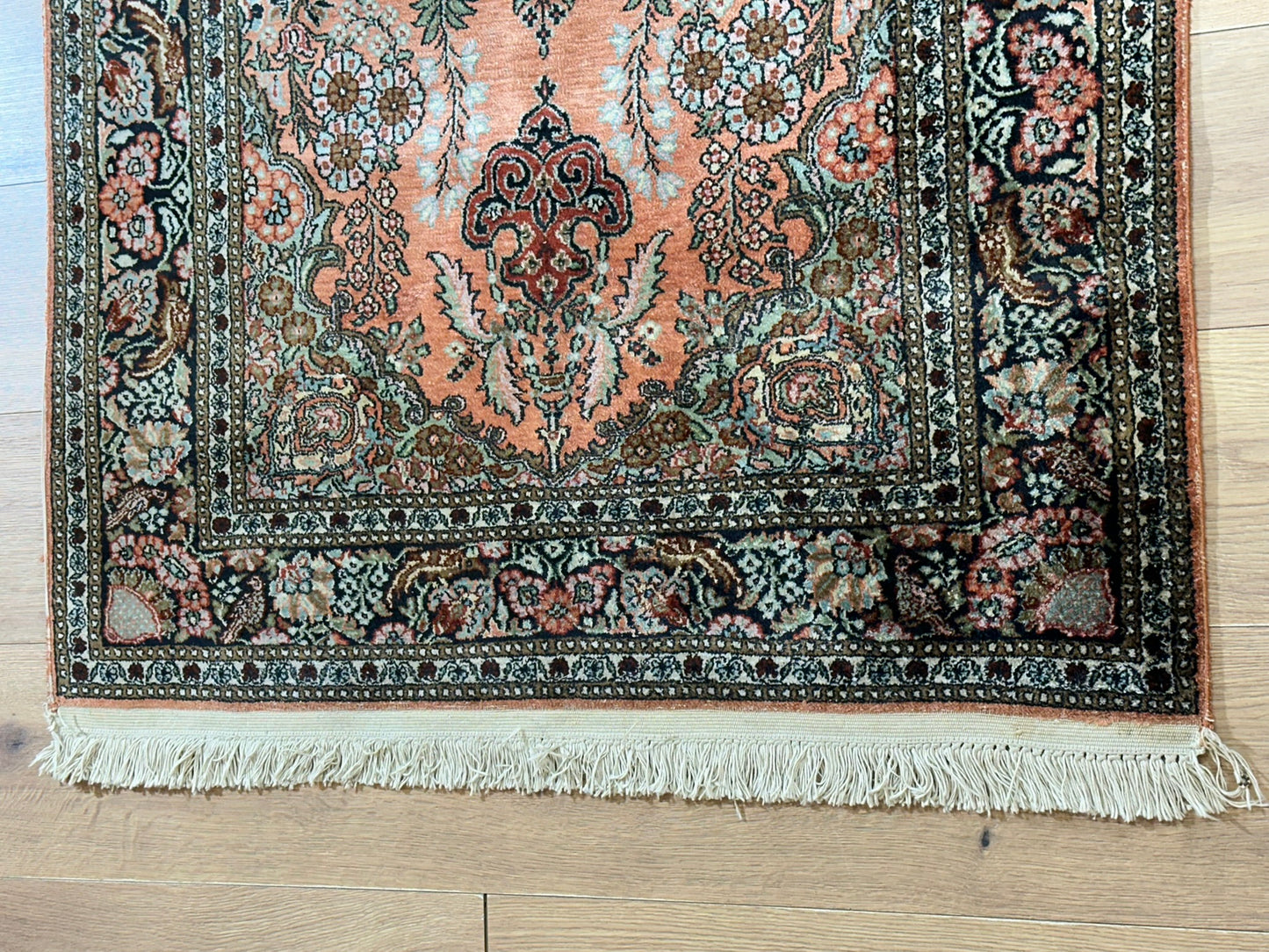 Orientteppich handgeknüpft Seide Lebensbaum 157x93 cm
