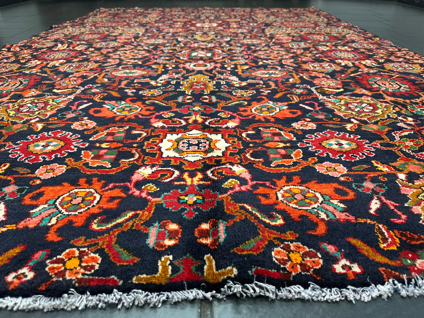 Handgeknüpfter Malayer Art Deco Antiker Teppich 305x210 cm