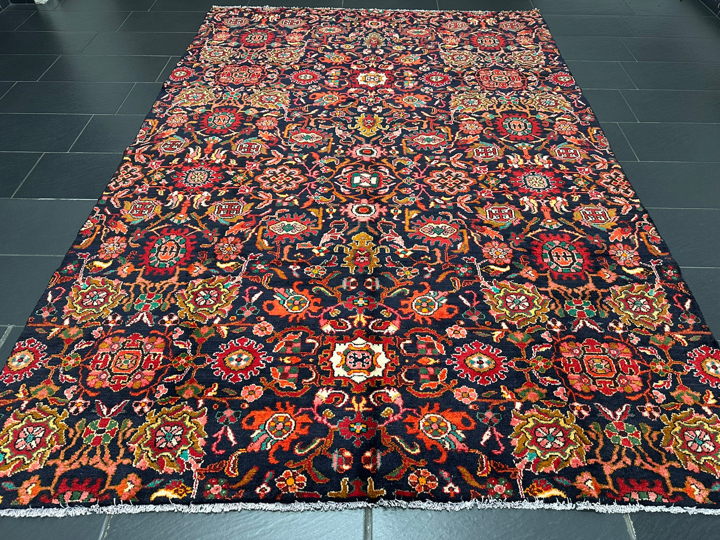 Handgeknüpfter Malayer Art Deco Antiker Teppich 305x210 cm