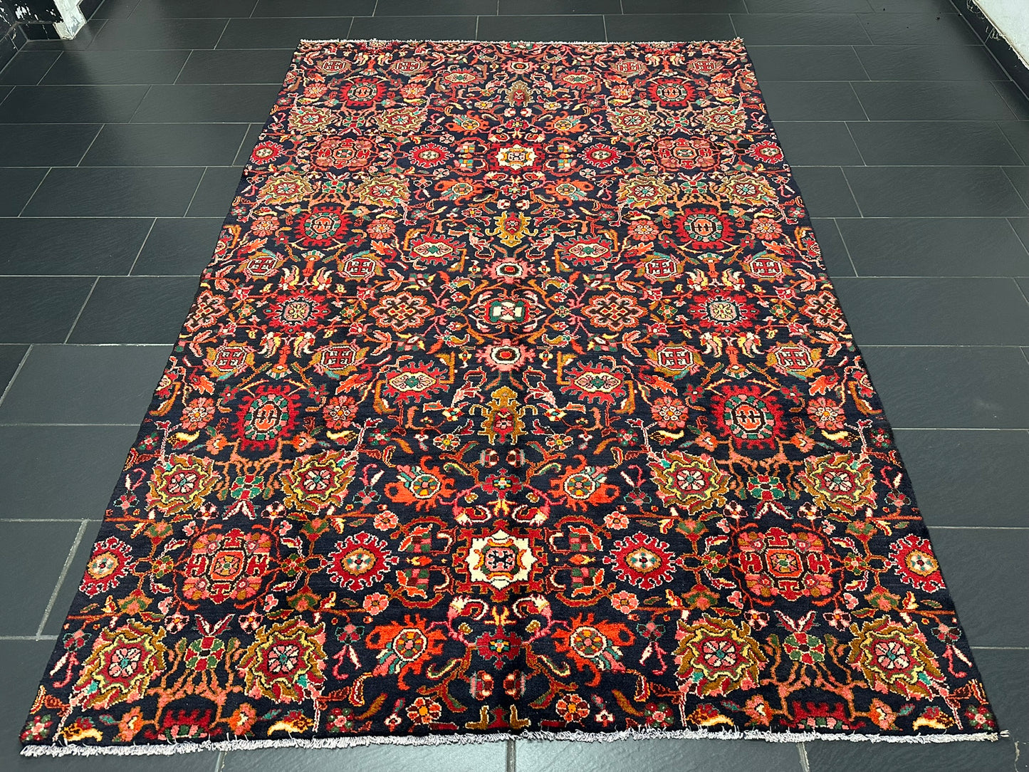 Handgeknüpfter Malayer Art Deco Antiker Teppich 305x210 cm