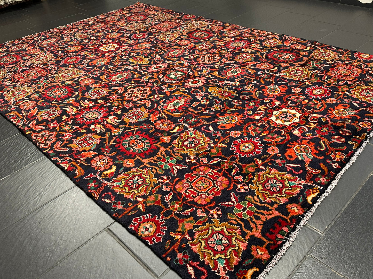 Handgeknüpfter Malayer Art Deco Antiker Teppich 305x210 cm
