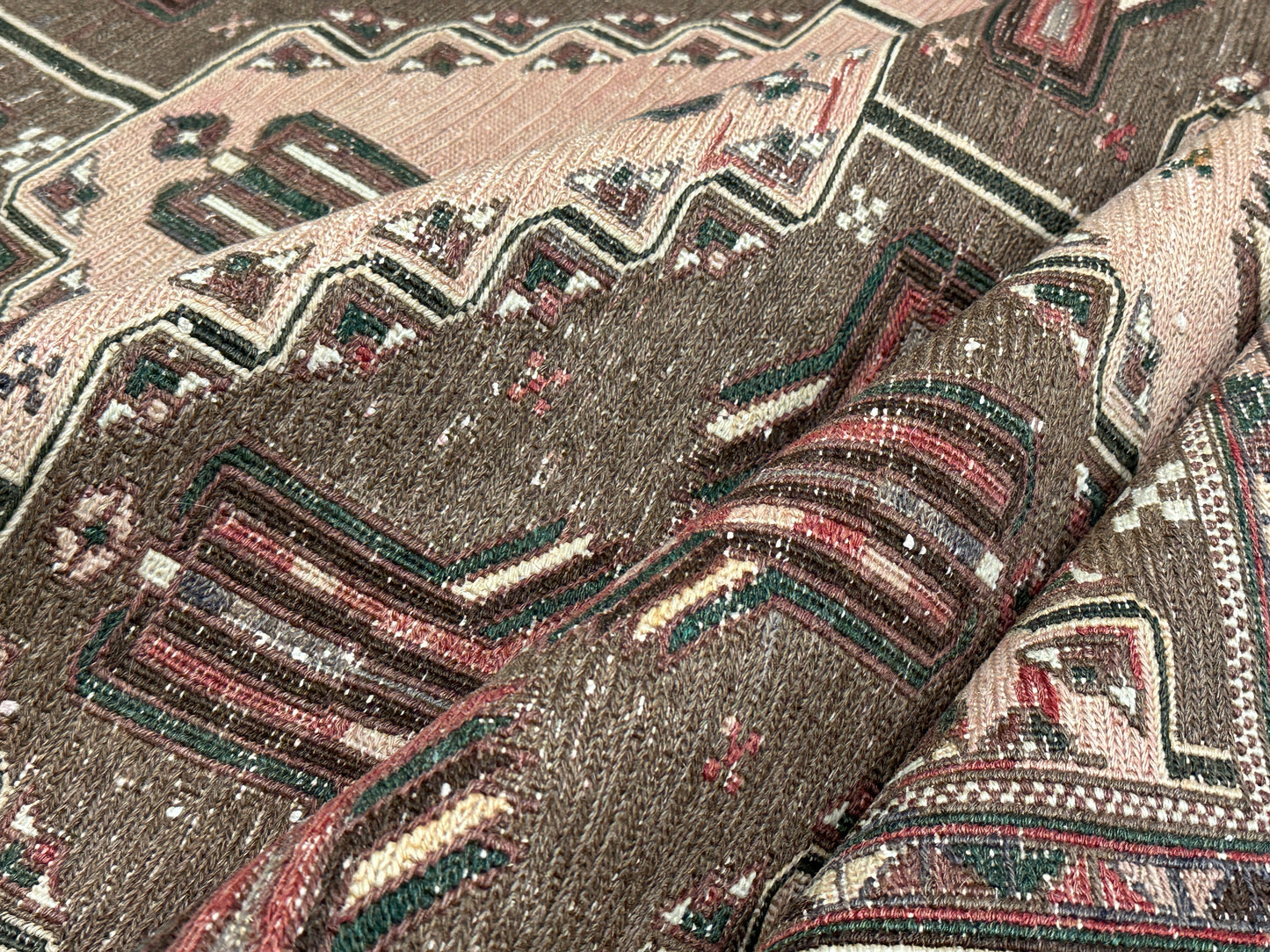 Handgeknüpfter Perser Orientteppich  Antiker Sumack Keschan Kelim 215x150 cm