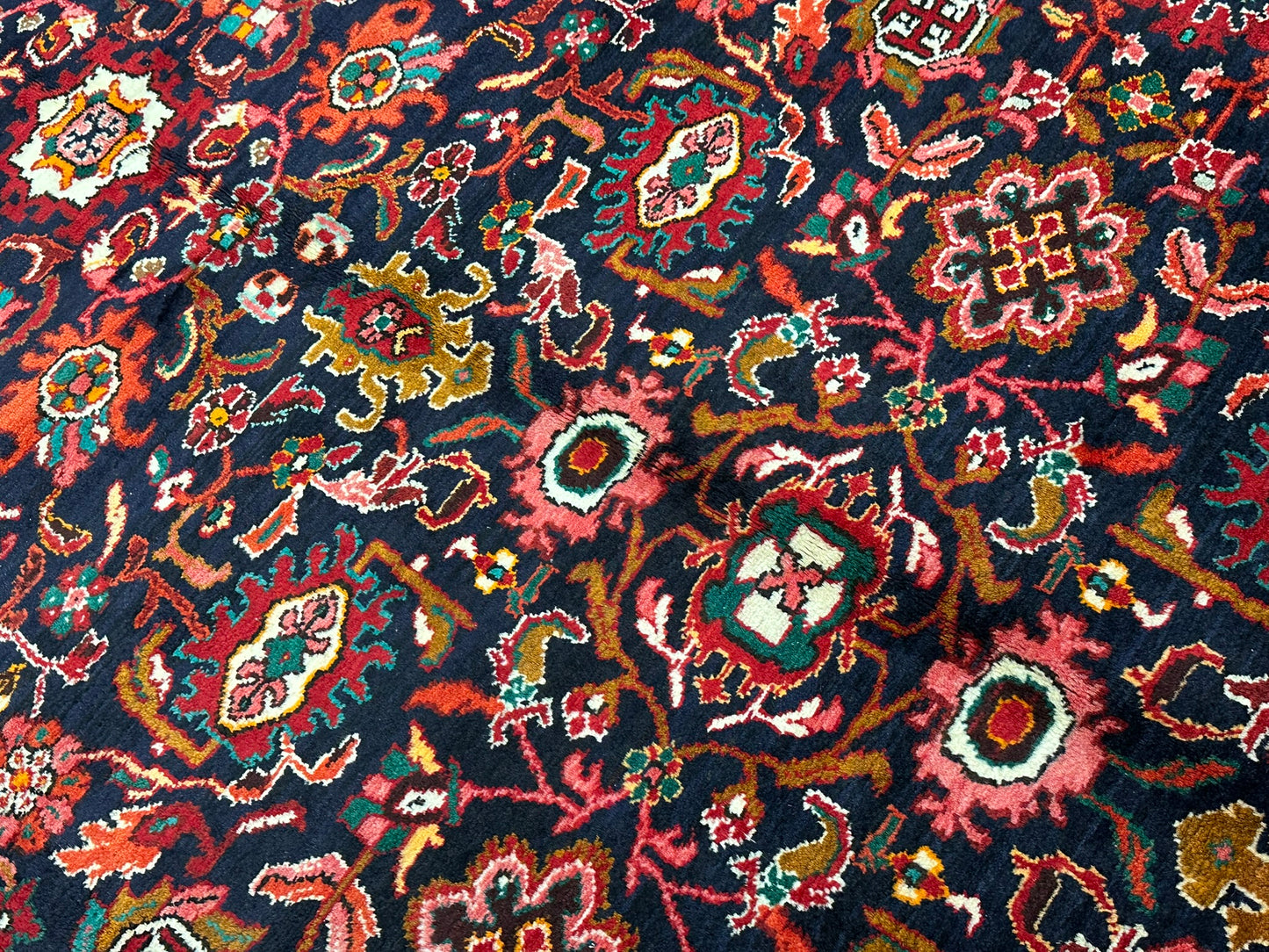 Handgeknüpfter Malayer Art Deco Antiker Teppich 305x210 cm