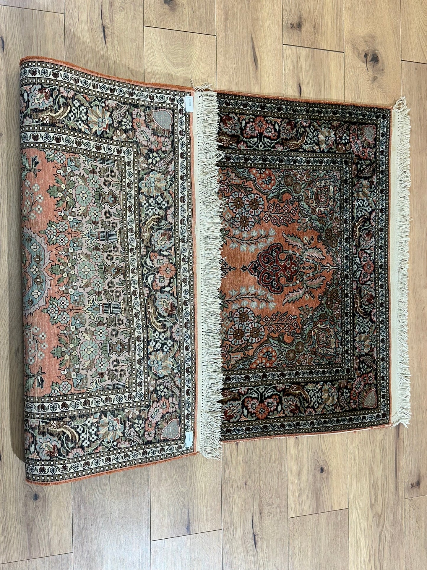 Orientteppich handgeknüpft Seide Lebensbaum 157x93 cm
