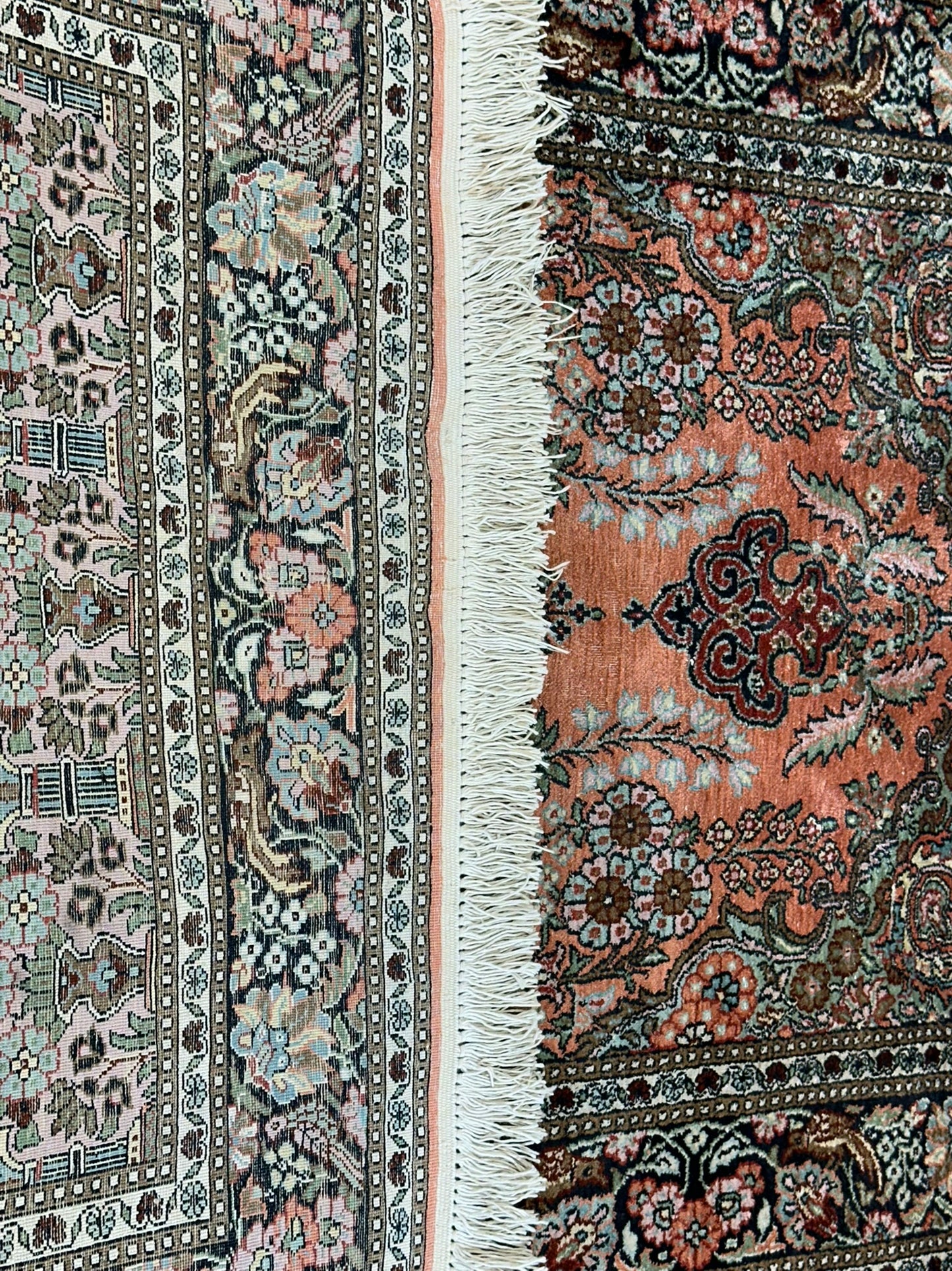 Orientteppich handgeknüpft Seide Lebensbaum 157x93 cm