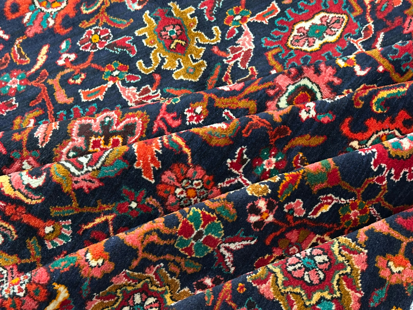 Handgeknüpfter Malayer Art Deco Antiker Teppich 305x210 cm