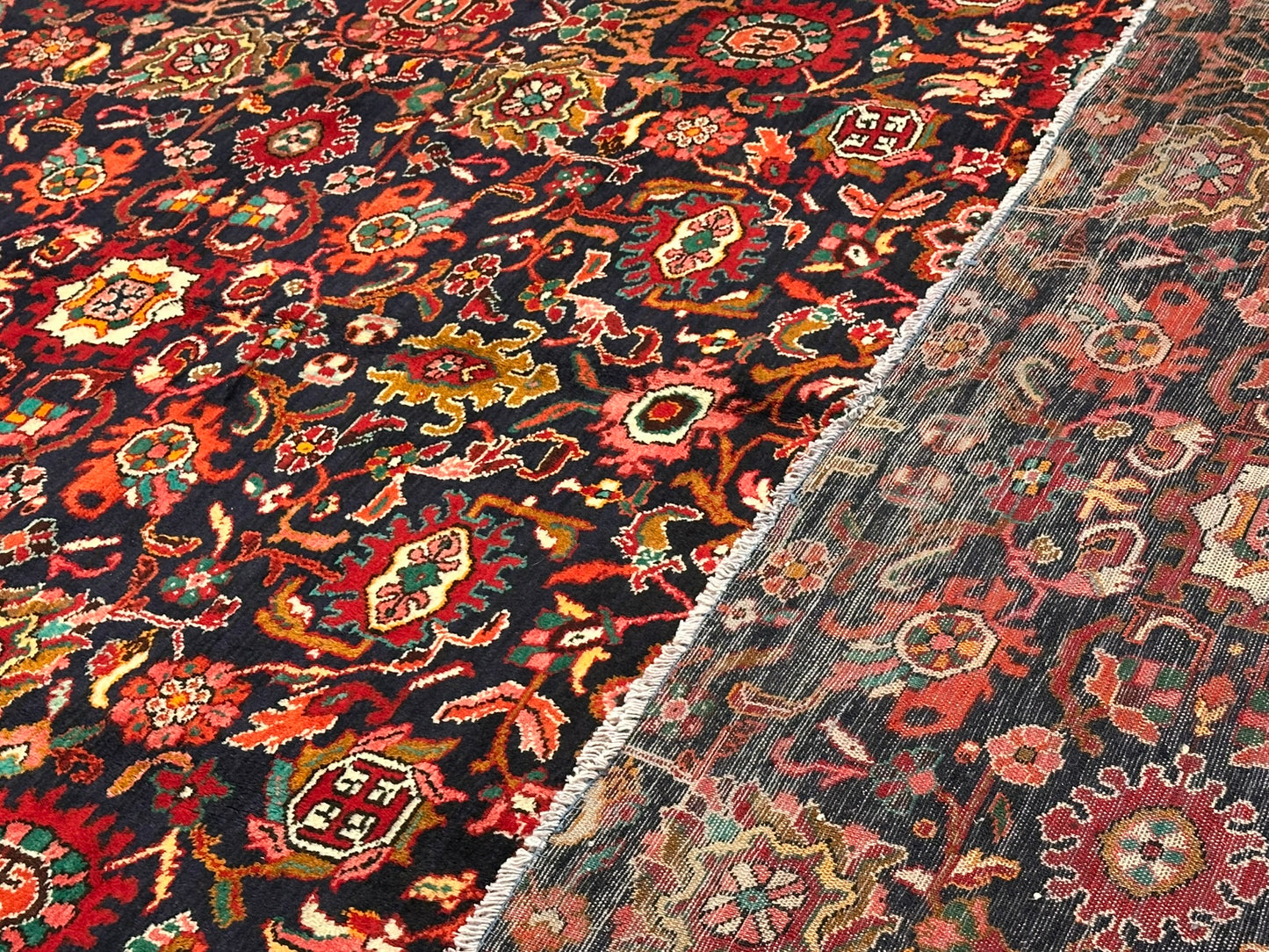 Handgeknüpfter Malayer Art Deco Antiker Teppich 305x210 cm