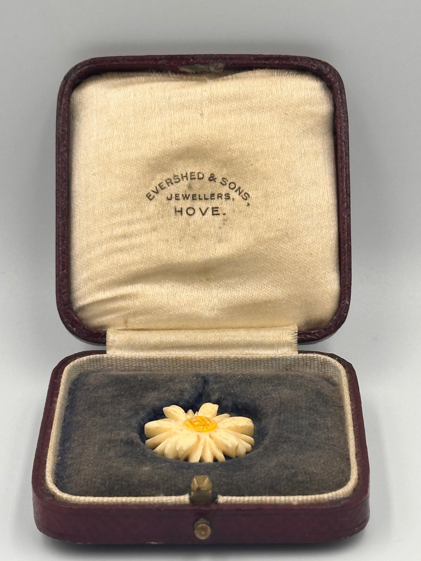 Antiker Emaille Blume Anhänger Handgeschnitzt