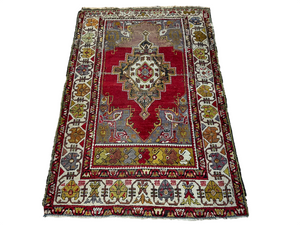 Antik Orientteppich handgeknüpft Türkei Anatolien  Wolle 180x117 cm