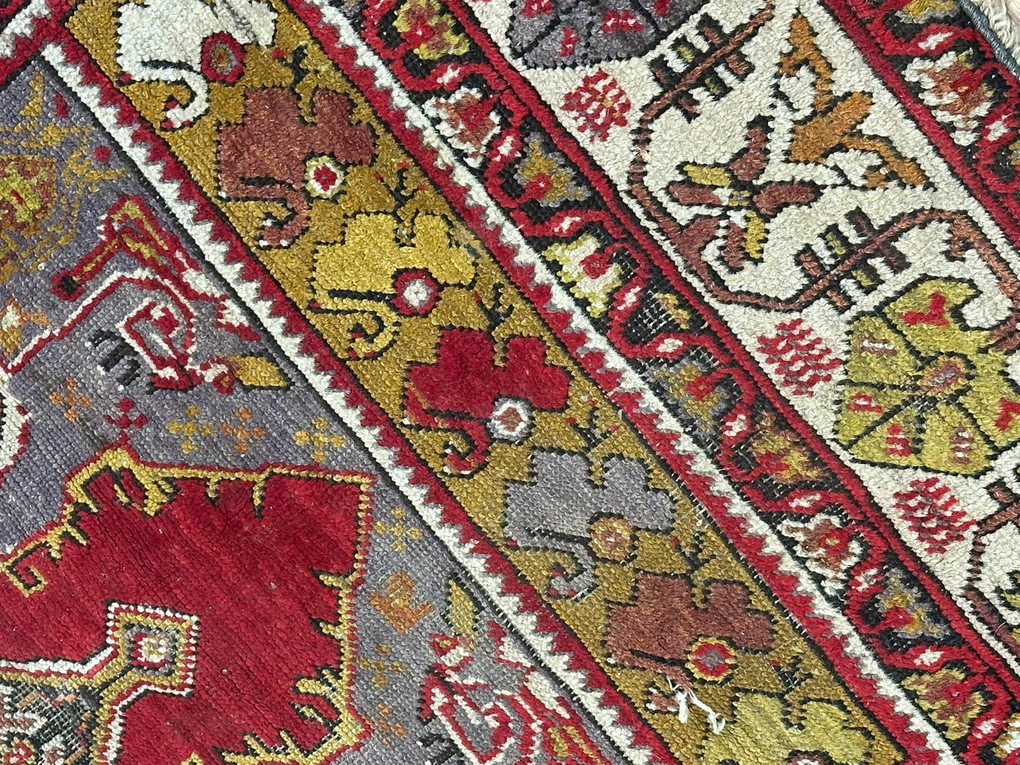 Antik Orientteppich handgeknüpft Türkei Anatolien  Wolle 180x117 cm