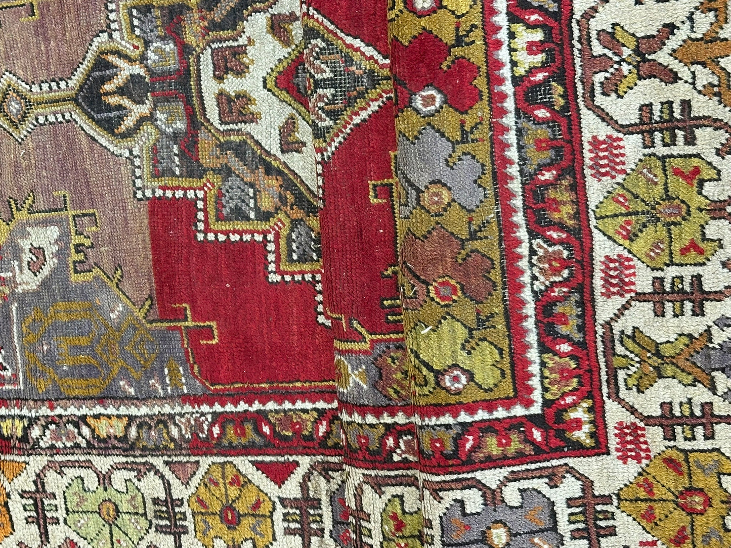 Antik Orientteppich handgeknüpft Türkei Anatolien  Wolle 180x117 cm