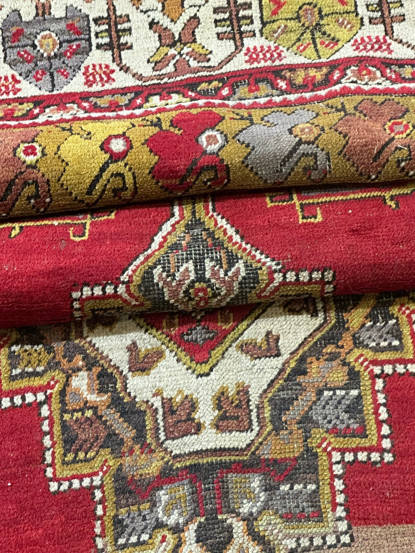 Antik Orientteppich handgeknüpft Türkei Anatolien  Wolle 180x117 cm
