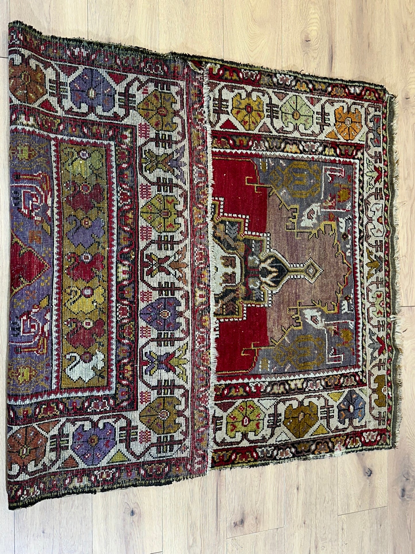 Antik Orientteppich handgeknüpft Türkei Anatolien  Wolle 180x117 cm