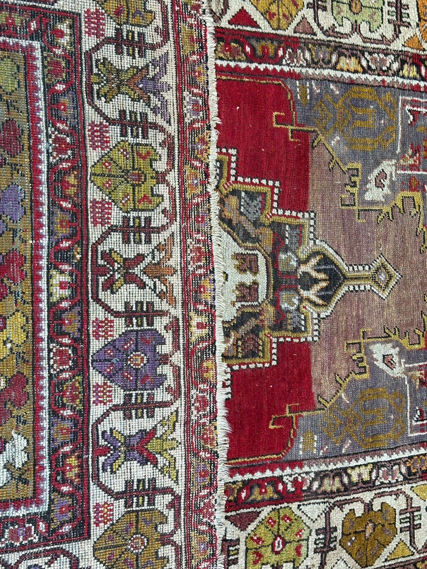 Antik Orientteppich handgeknüpft Türkei Anatolien  Wolle 180x117 cm