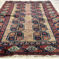   Antik Orientteppich handgeknüpft Afghan Ersari  Wolle 135x97 cm