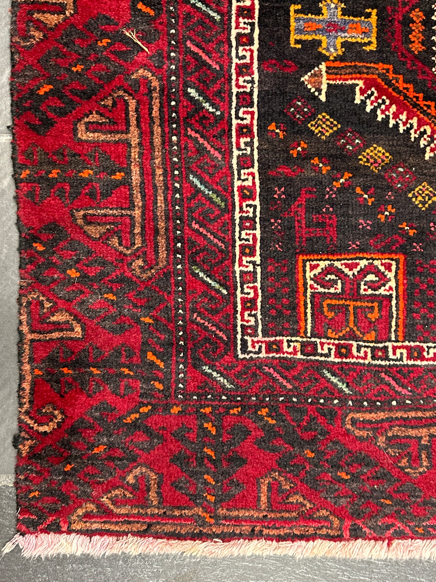 Handgeknüpfter Orientteppich: Afghan Art Deco Läufer 235x87cm