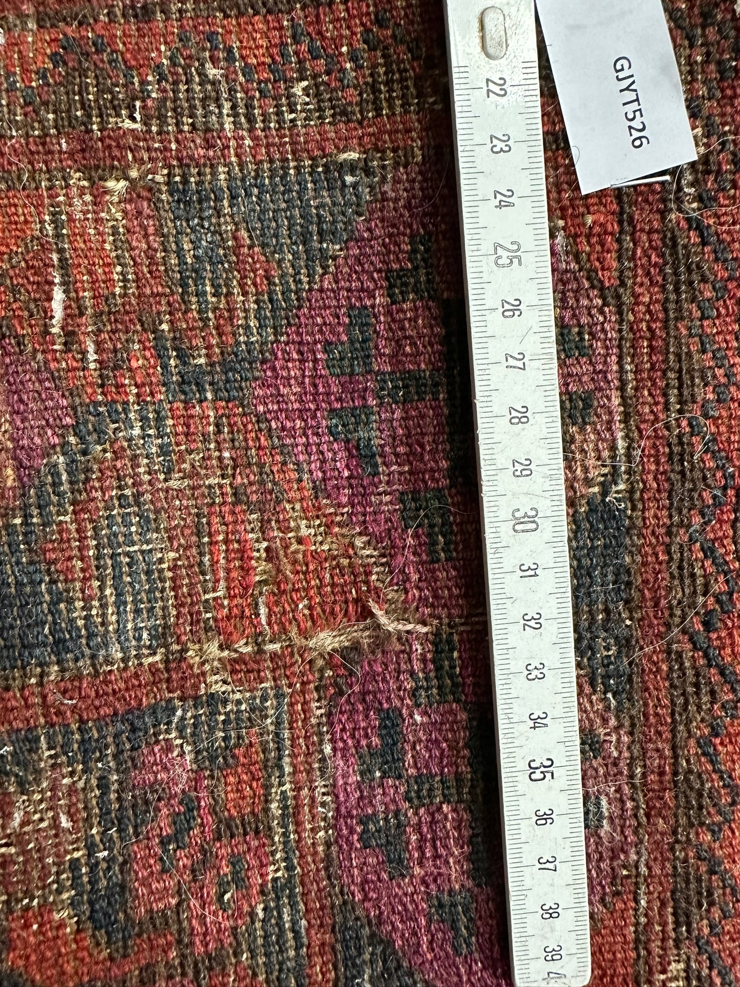   Antik Orientteppich handgeknüpft Afghan Ersari  Wolle 135x97 cm