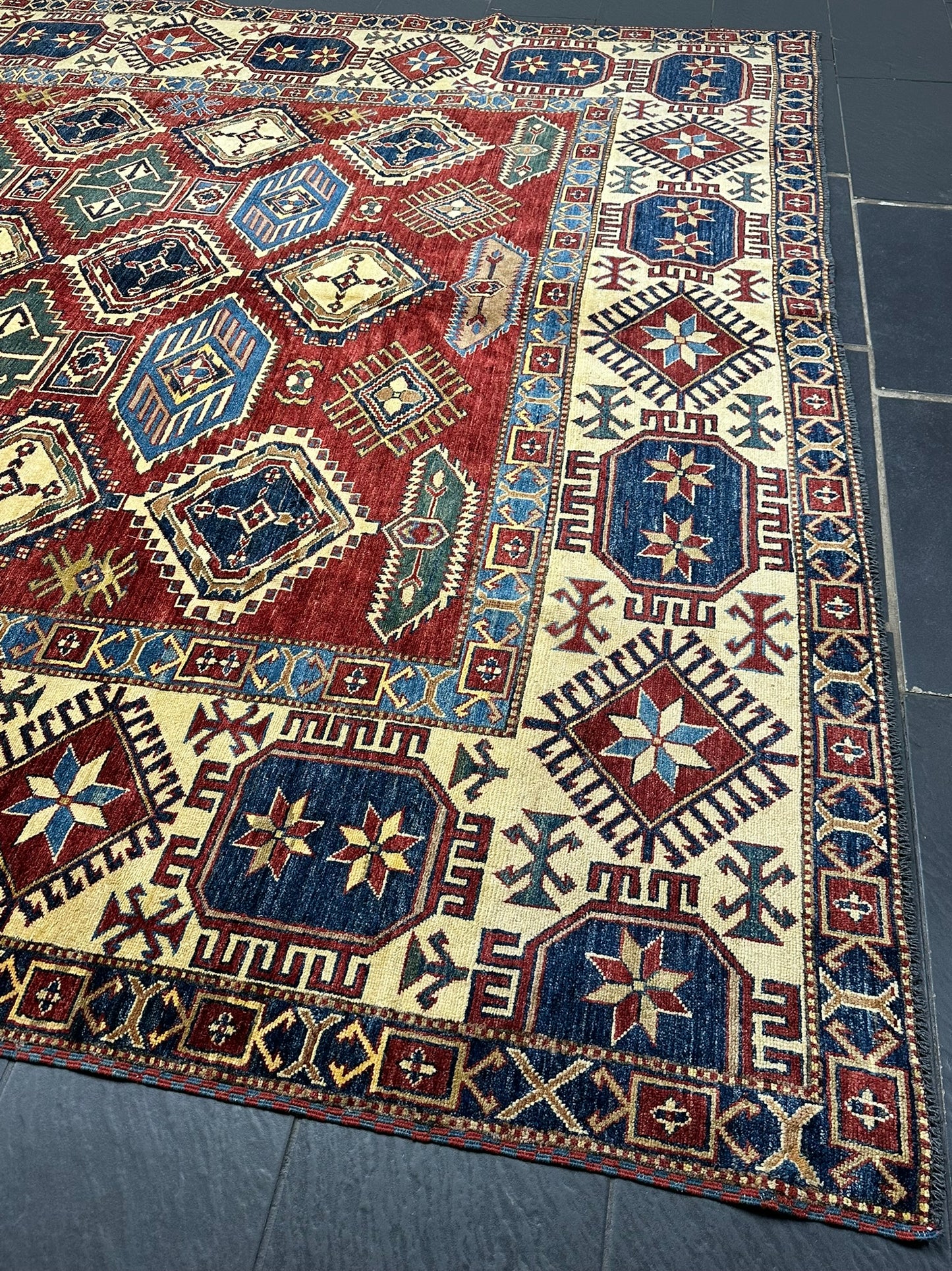 Handgeknüpfter Ziegler Kazak Teppich Pakistan 375x275 cm