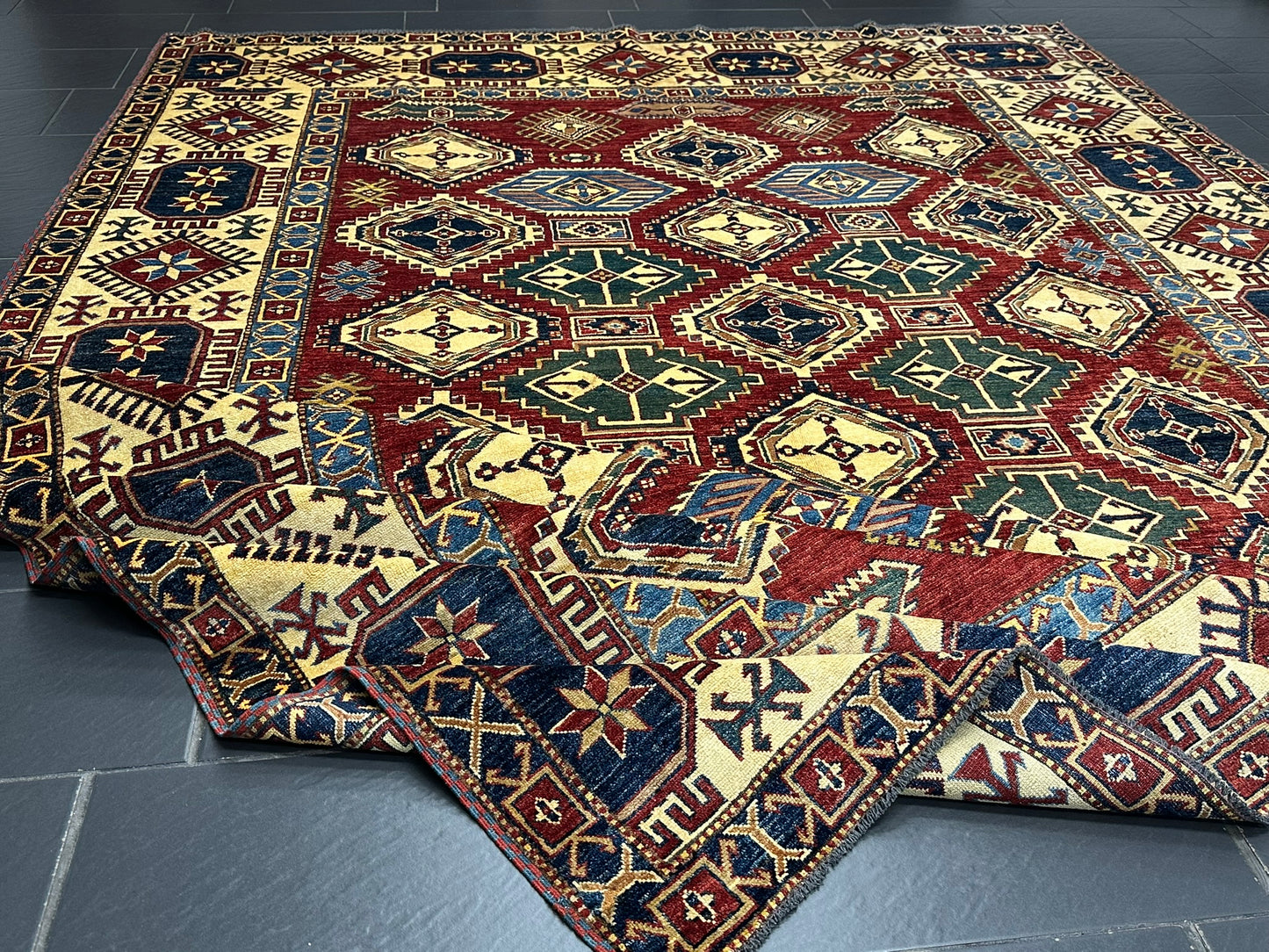 Handgeknüpfter Ziegler Kazak Teppich Pakistan 375x275 cm