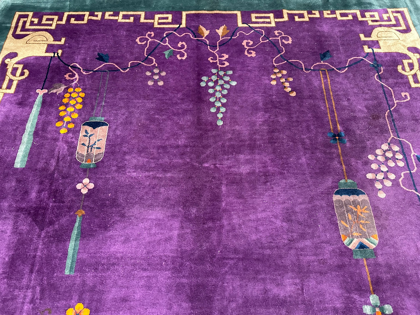 Selten Handgeknüpfter China Art Deco 1930JH Teppich Antik 345x260 cm