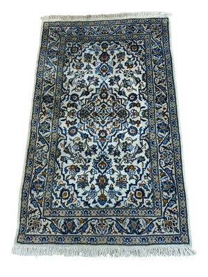 Orientteppich handgeknüpft Keschan Korkwolle 160x100 cm