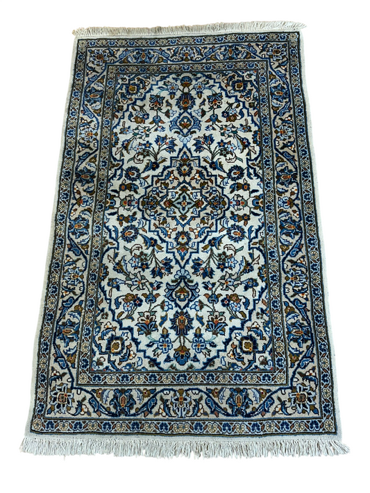 Orientteppich handgeknüpft Keschan Korkwolle 160x100 cm