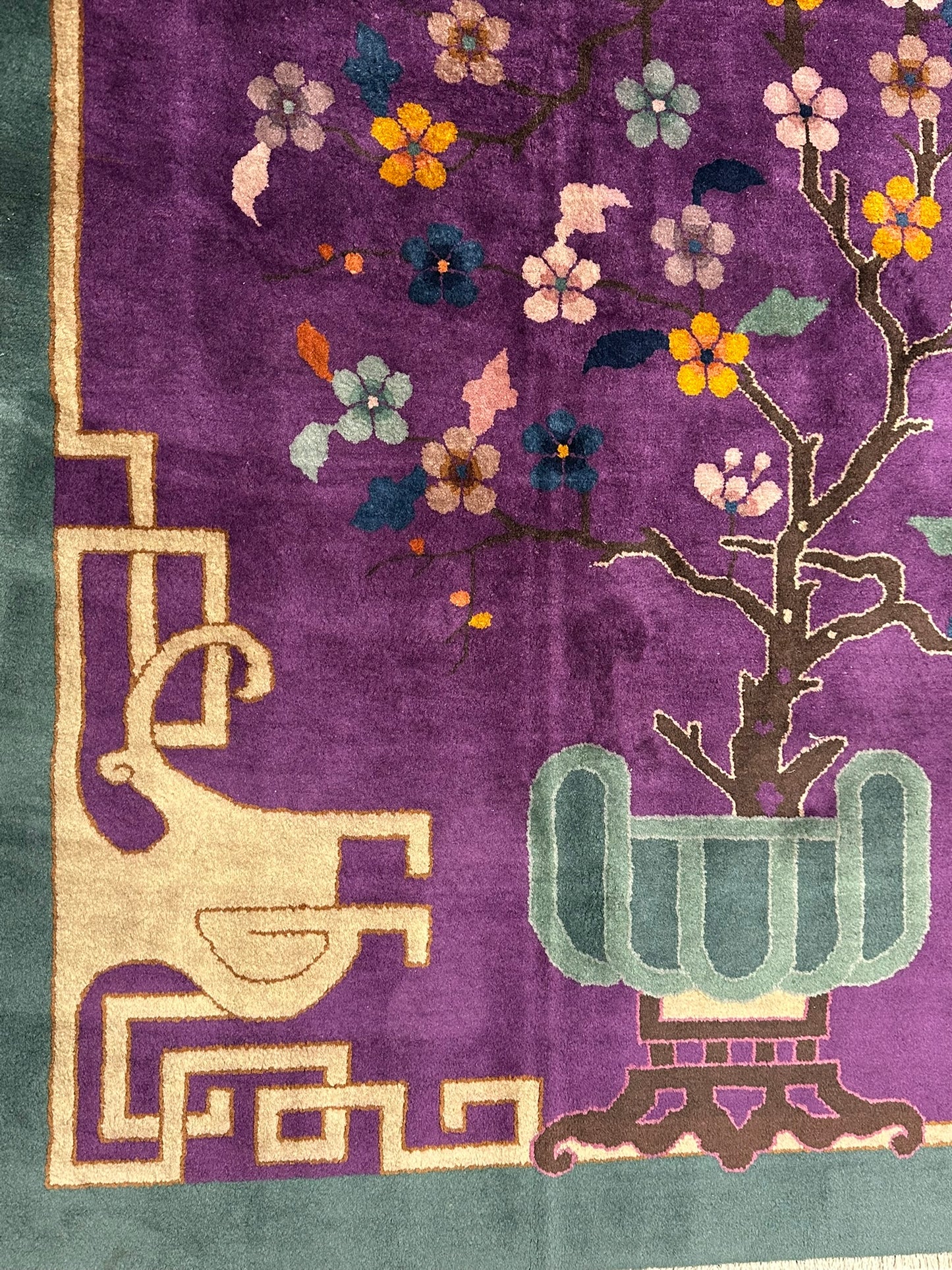 Selten Handgeknüpfter China Art Deco 1930JH Teppich Antik 345x260 cm