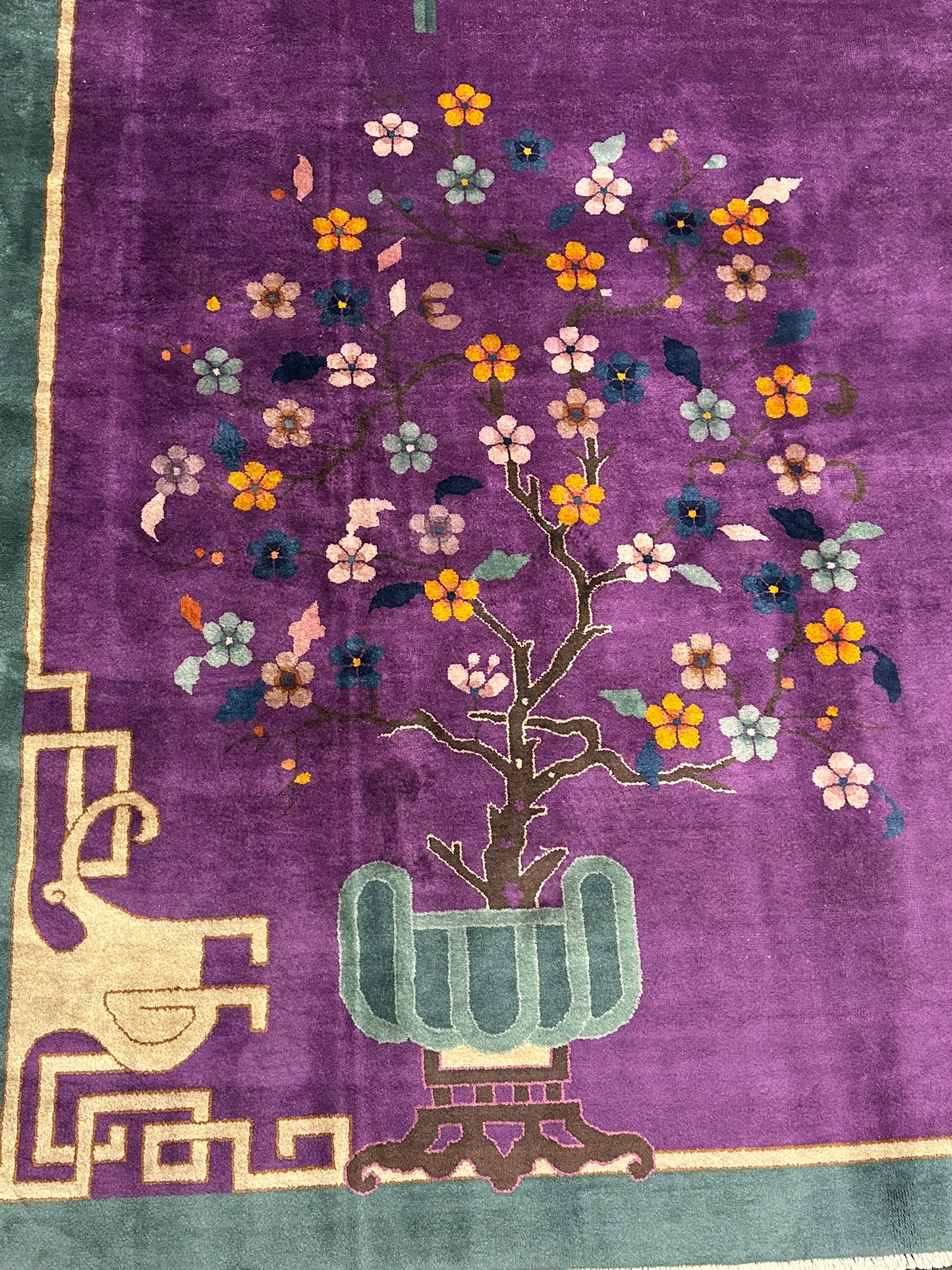 Selten Handgeknüpfter China Art Deco 1930JH Teppich Antik 345x260 cm