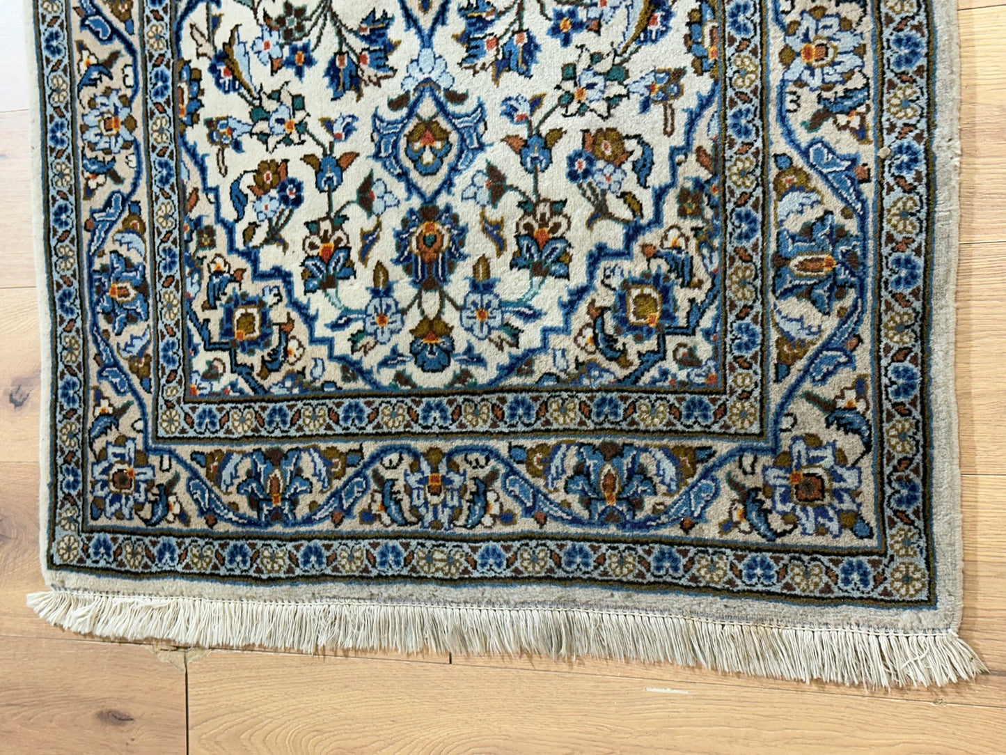 Orientteppich handgeknüpft Keschan Korkwolle 160x100 cm