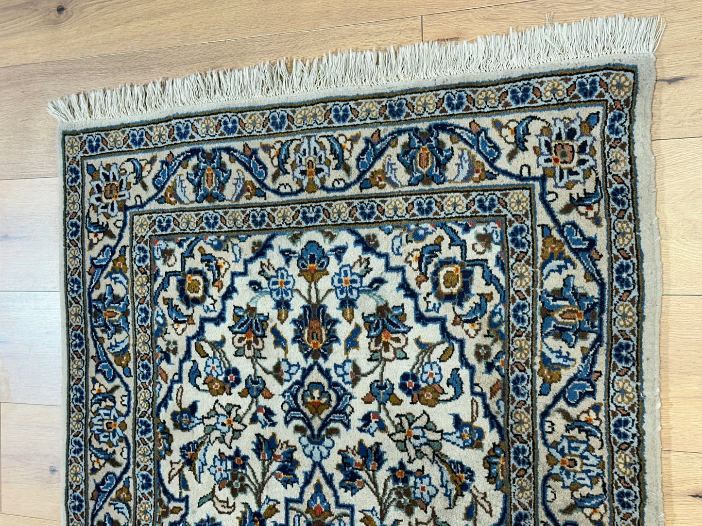 Orientteppich handgeknüpft Keschan Korkwolle 160x100 cm
