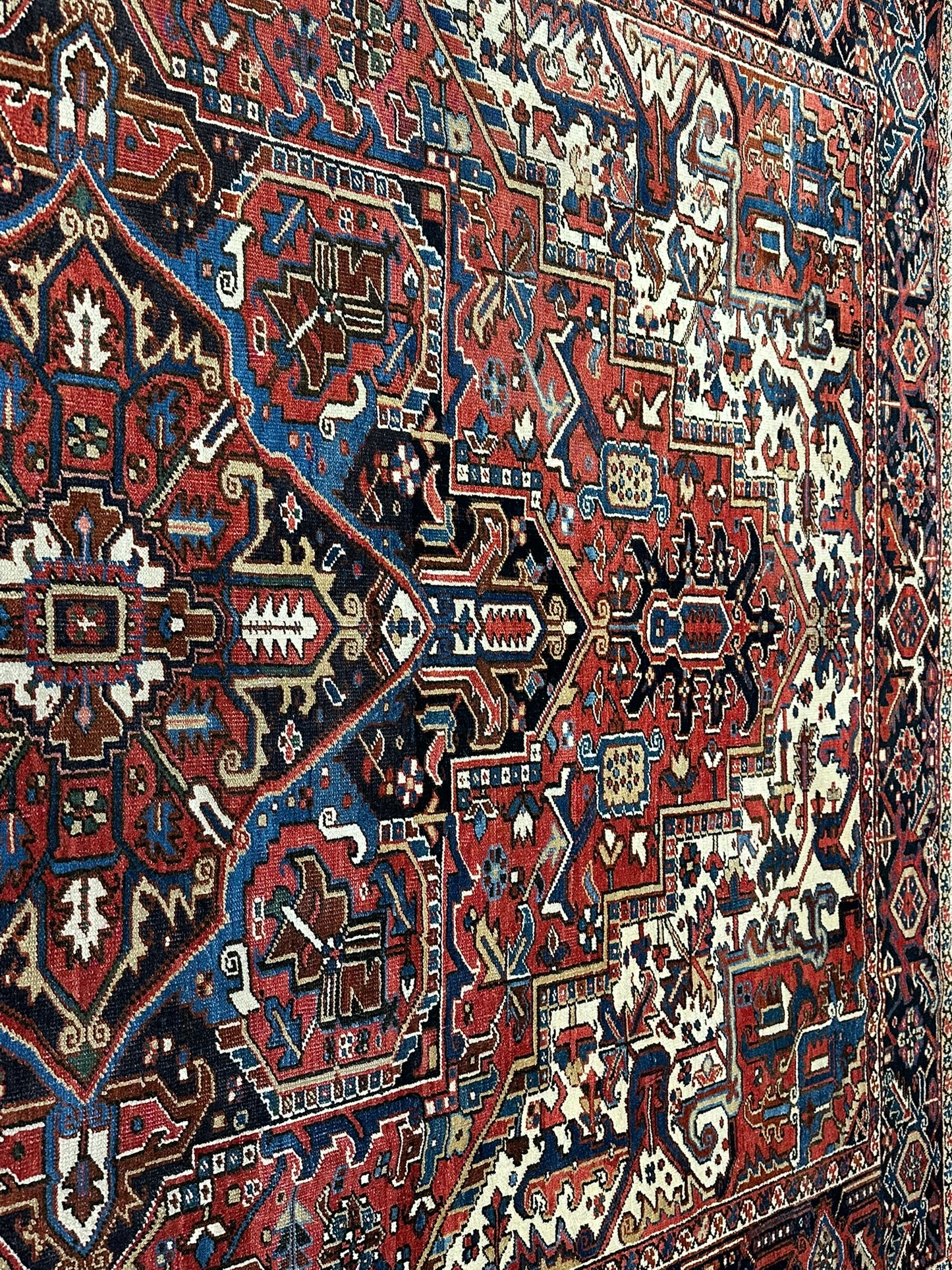Handgeknüpfter Antiker Teppich Heriz  Naturfarben 340x266 cm