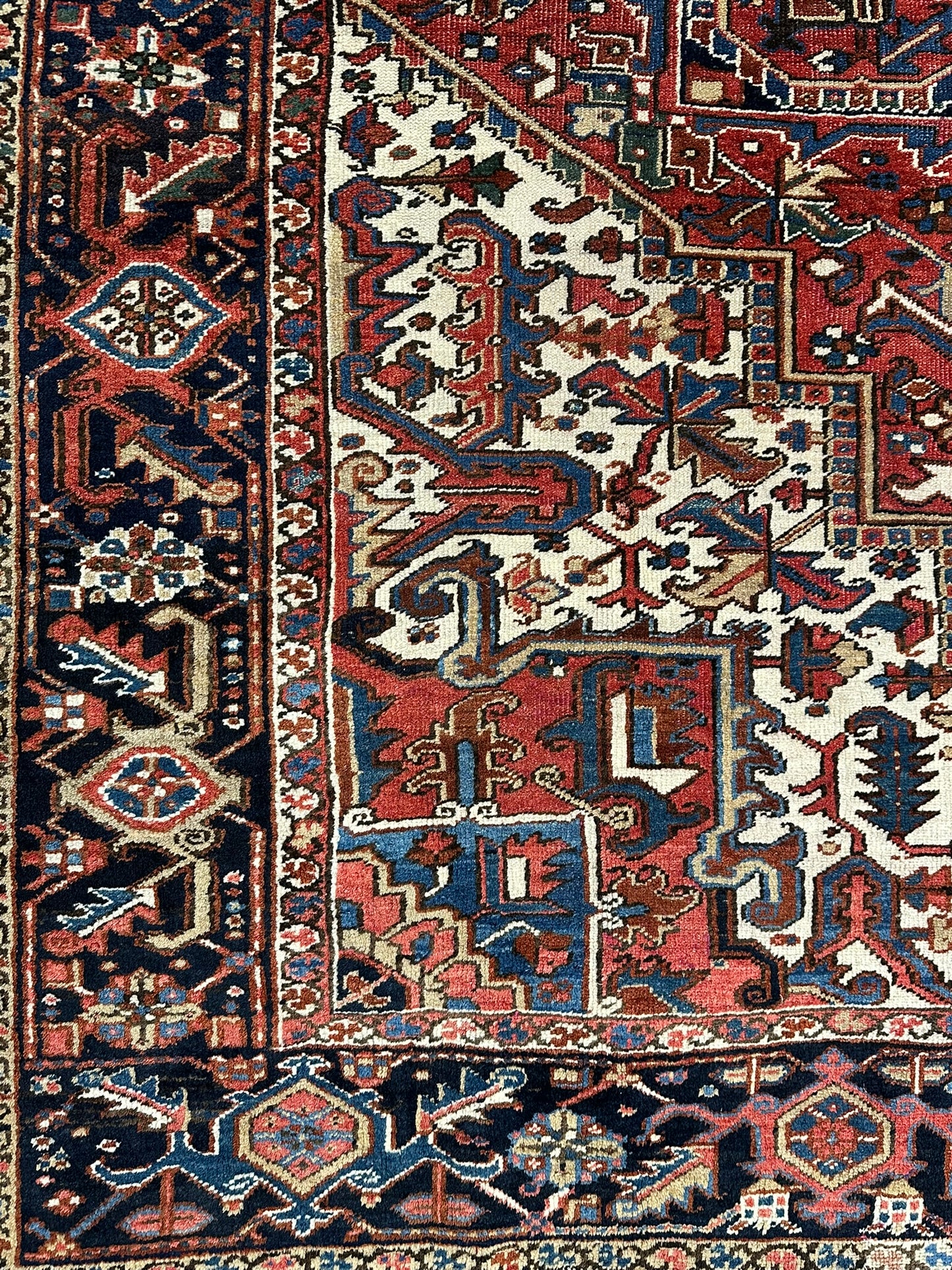 Handgeknüpfter Antiker Teppich Heriz  Naturfarben 340x266 cm