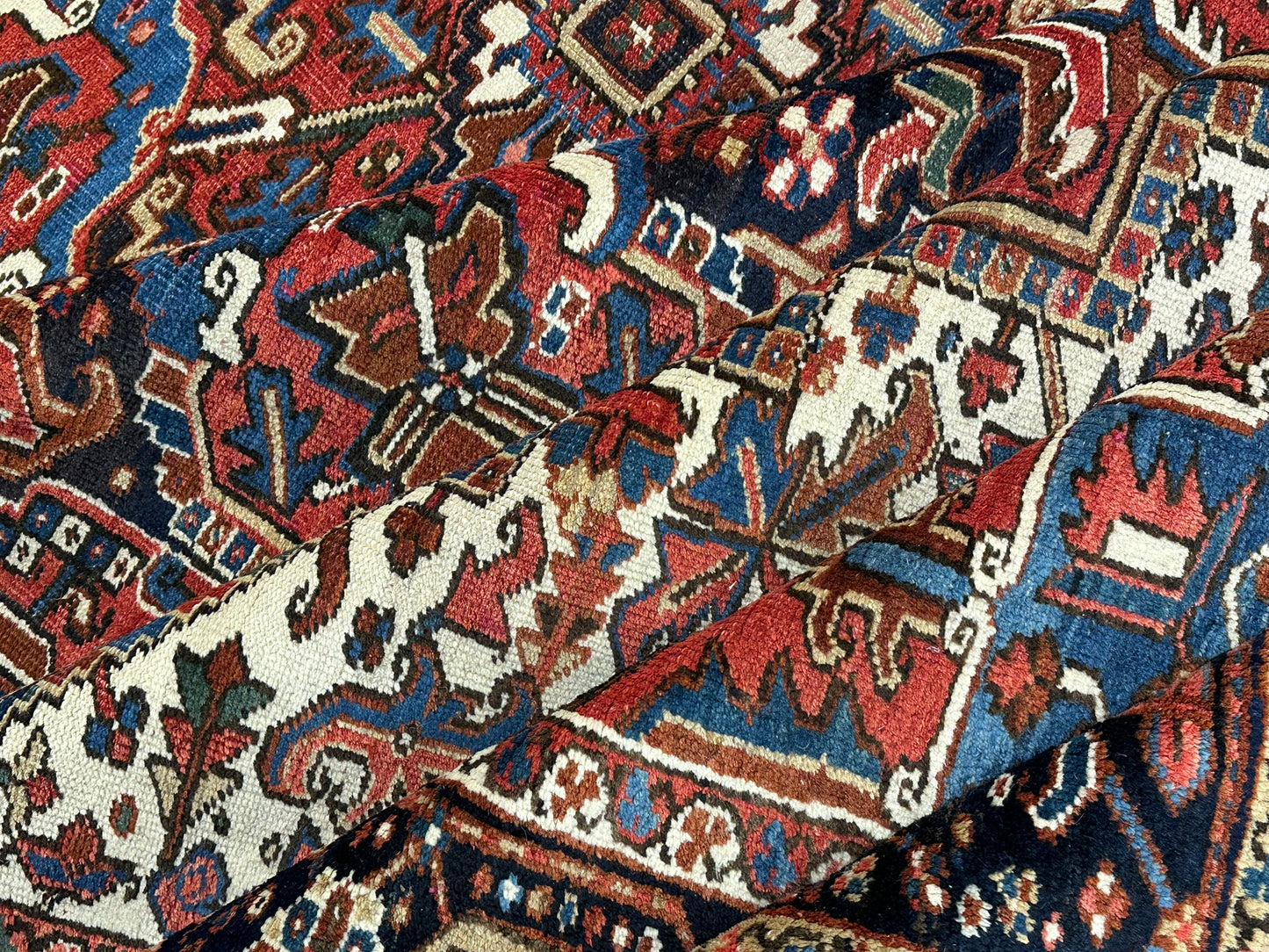 Handgeknüpfter Antiker Teppich Heriz  Naturfarben 340x266 cm