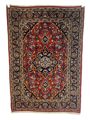 Orientteppich handgeknüpft Keschan Wolle 145x100 cm