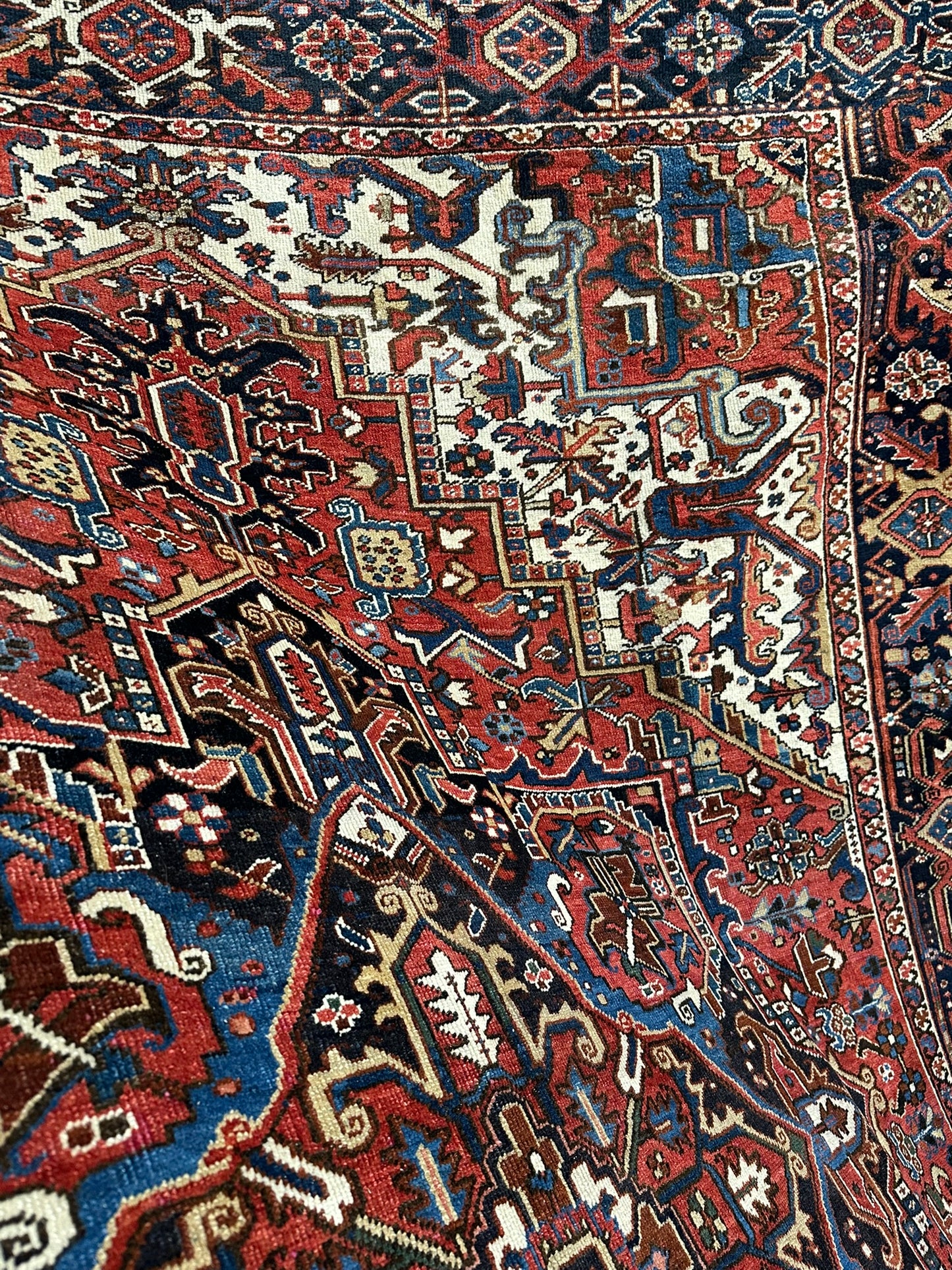 Handgeknüpfter Antiker Teppich Heriz  Naturfarben 340x266 cm