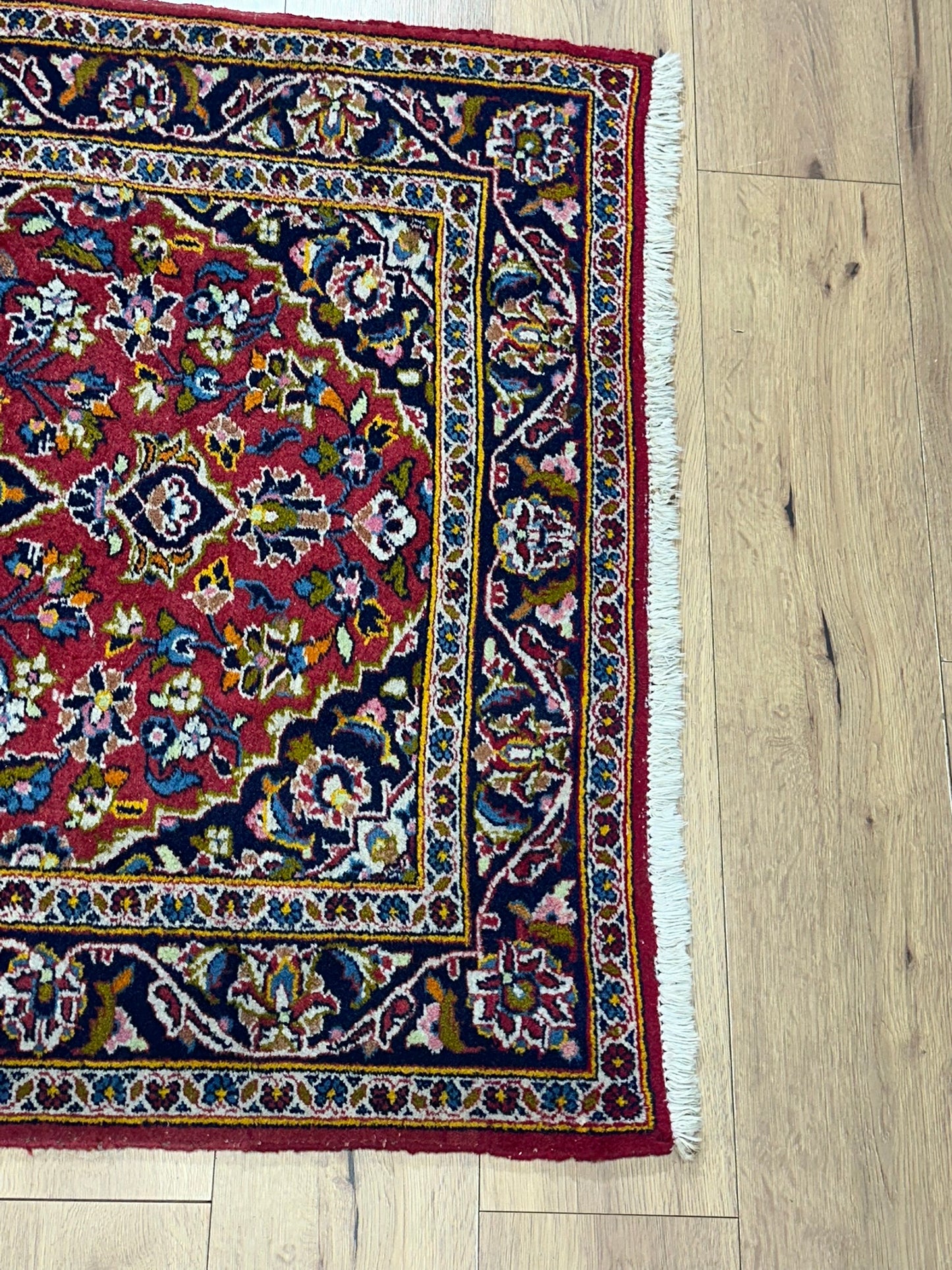 Orientteppich handgeknüpft Keschan Wolle 145x100 cm