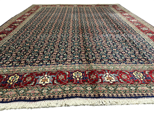 Handgeknüpfter Täbriz Mahi Teppich Fein 367x277 cm