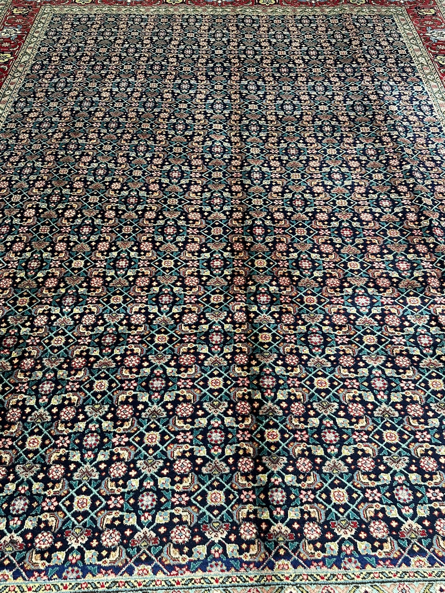 Handgeknüpfter Täbriz Mahi Teppich Fein 367x277 cm