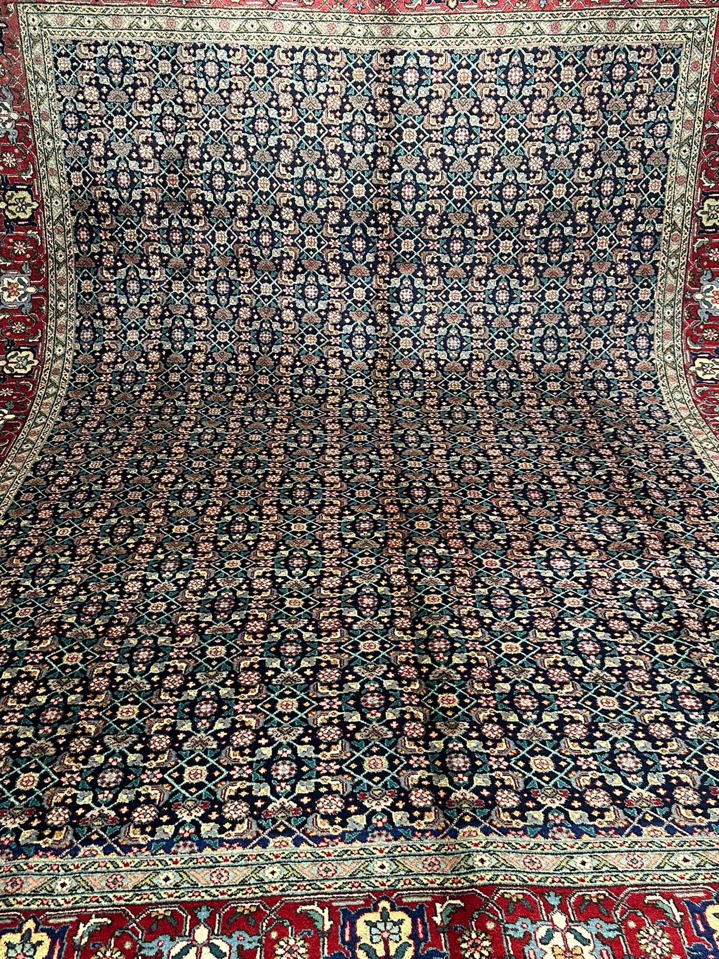 Handgeknüpfter Täbriz Mahi Teppich Fein 367x277 cm