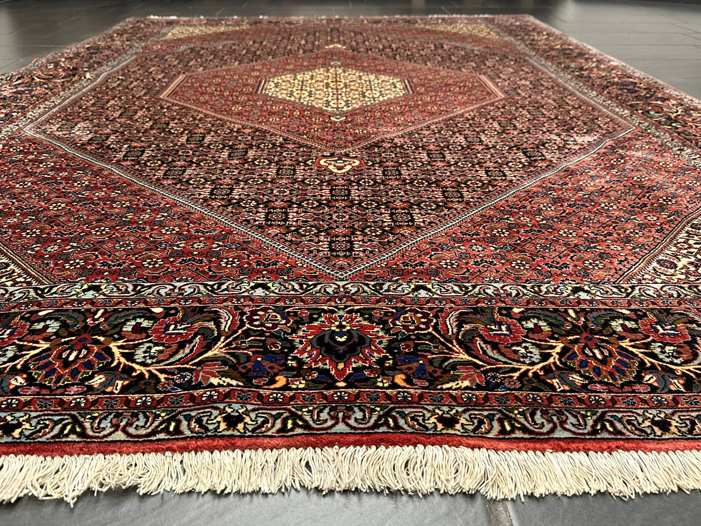 Handgeknüpfter Bidjar Medaillon Teppich Wolle 295x200 cm