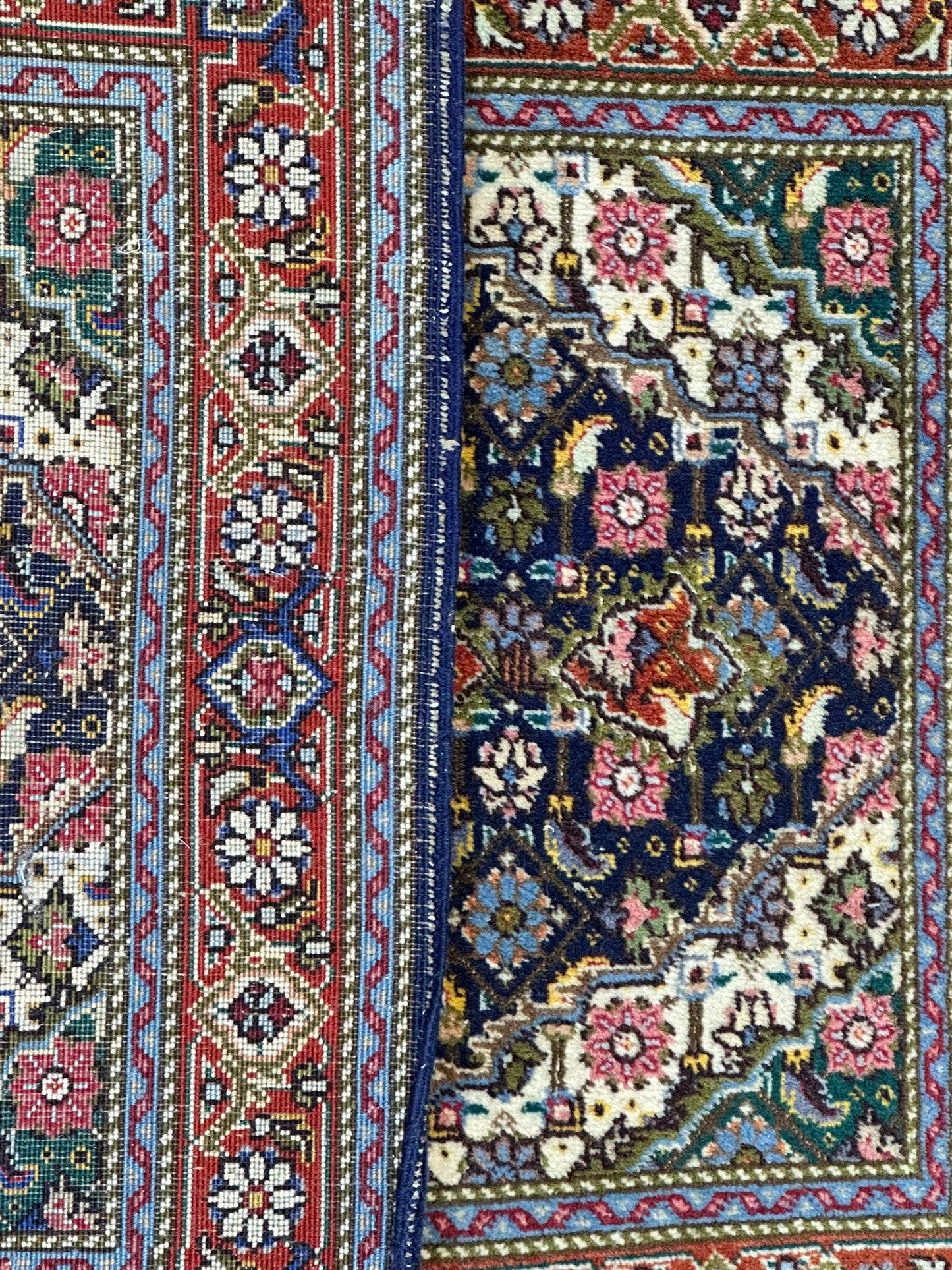 Orientteppich handgeknüpft Täbriz 50 Raj Mahi Wolle 92x64 cm