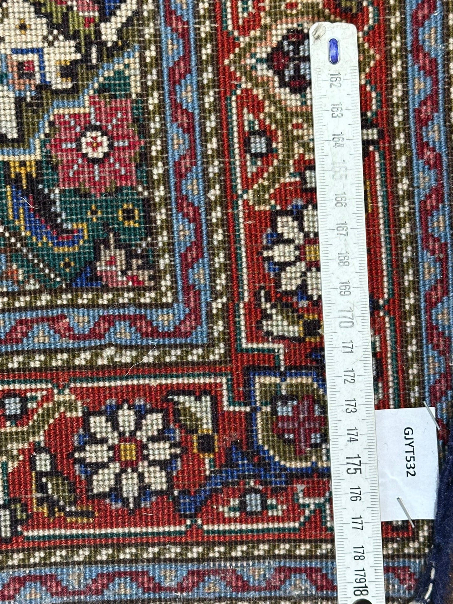 Orientteppich handgeknüpft Täbriz 50 Raj Mahi Wolle 92x64 cm