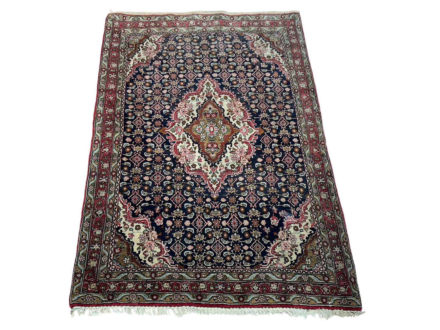 Orientteppich handgeknüpft Bidjar Schurwolle 166x115 cm