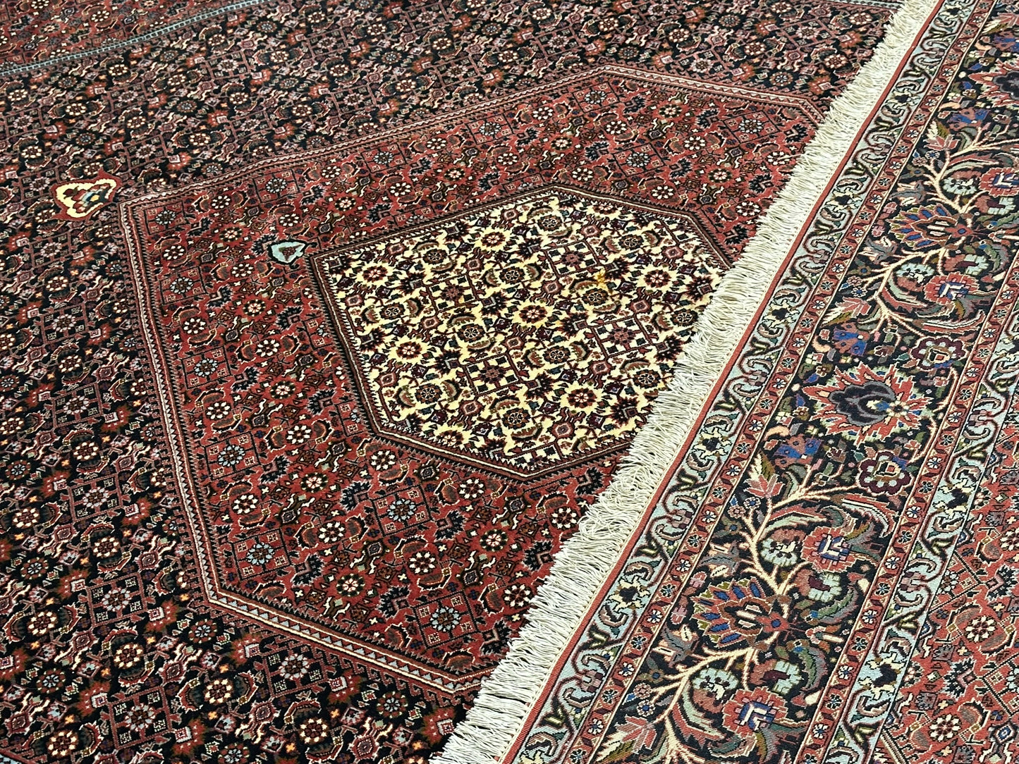 Handgeknüpfter Bidjar Medaillon Teppich Wolle 295x200 cm