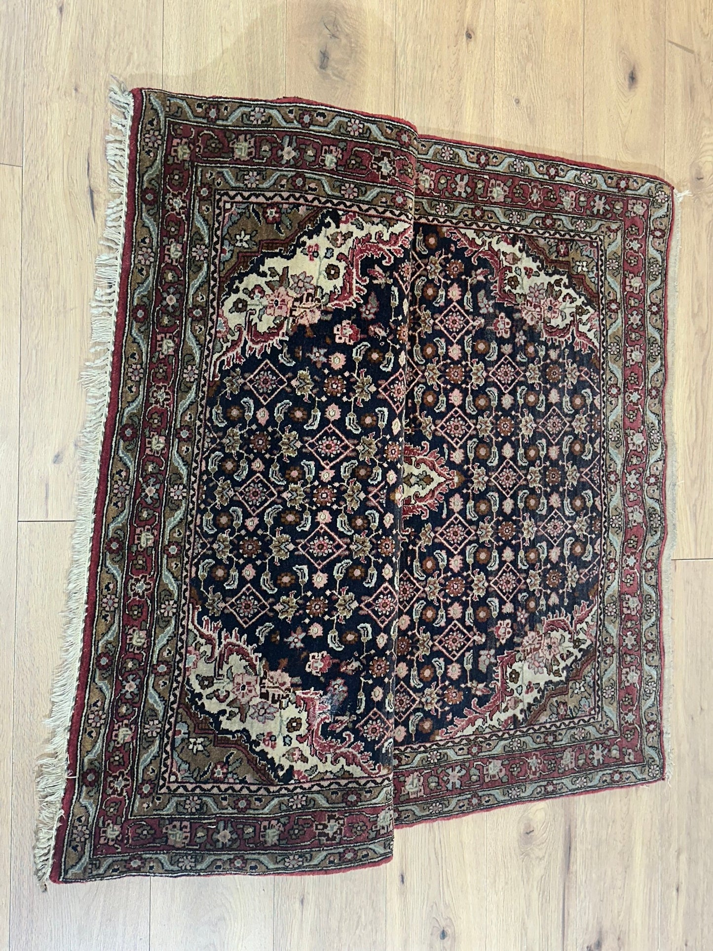 Orientteppich handgeknüpft Bidjar Schurwolle 166x115 cm