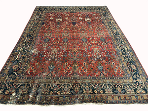 Handgeknüpfter Sarough Vasen Teppich Antik 375x288 cm