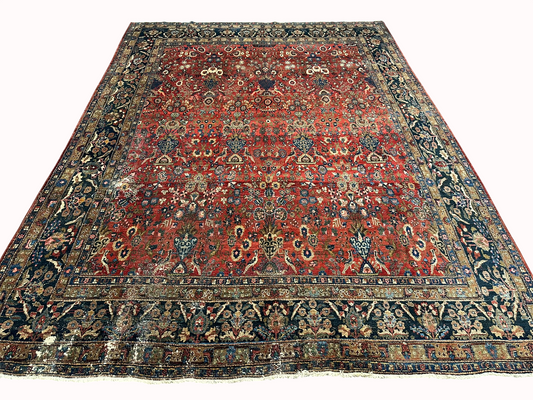 Handgeknüpfter Sarough Vasen Teppich Antik 375x288 cm